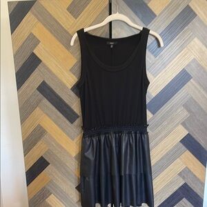 DREW Black Pleated Mini Sundress